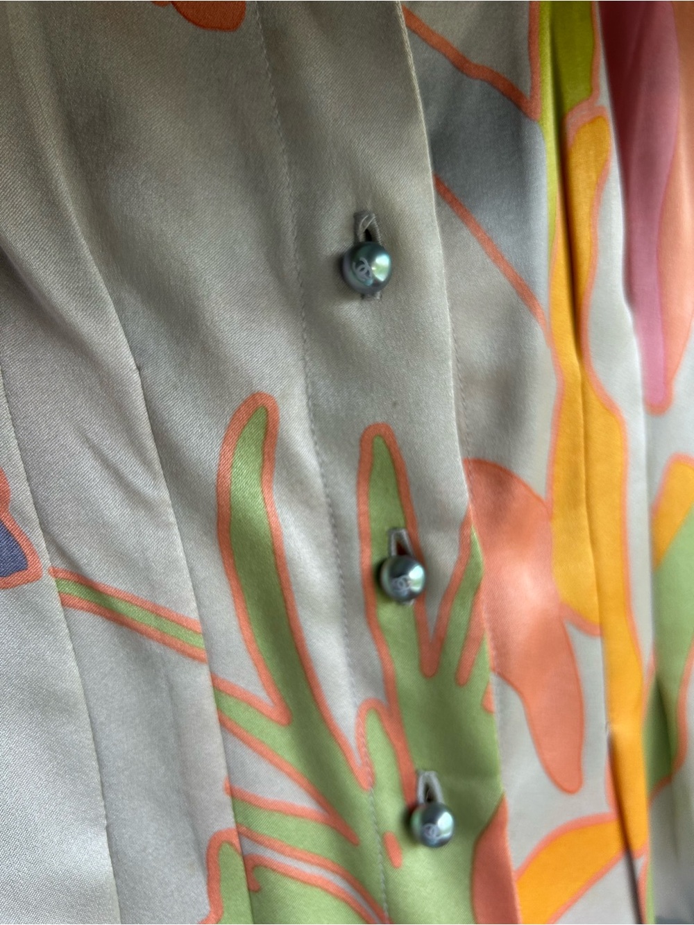 CHANEL Silk Logo Blouse - Picture 7 of 8